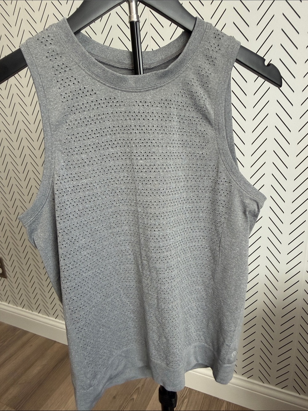 lululemon athletica Gray Perforated Performance Tank